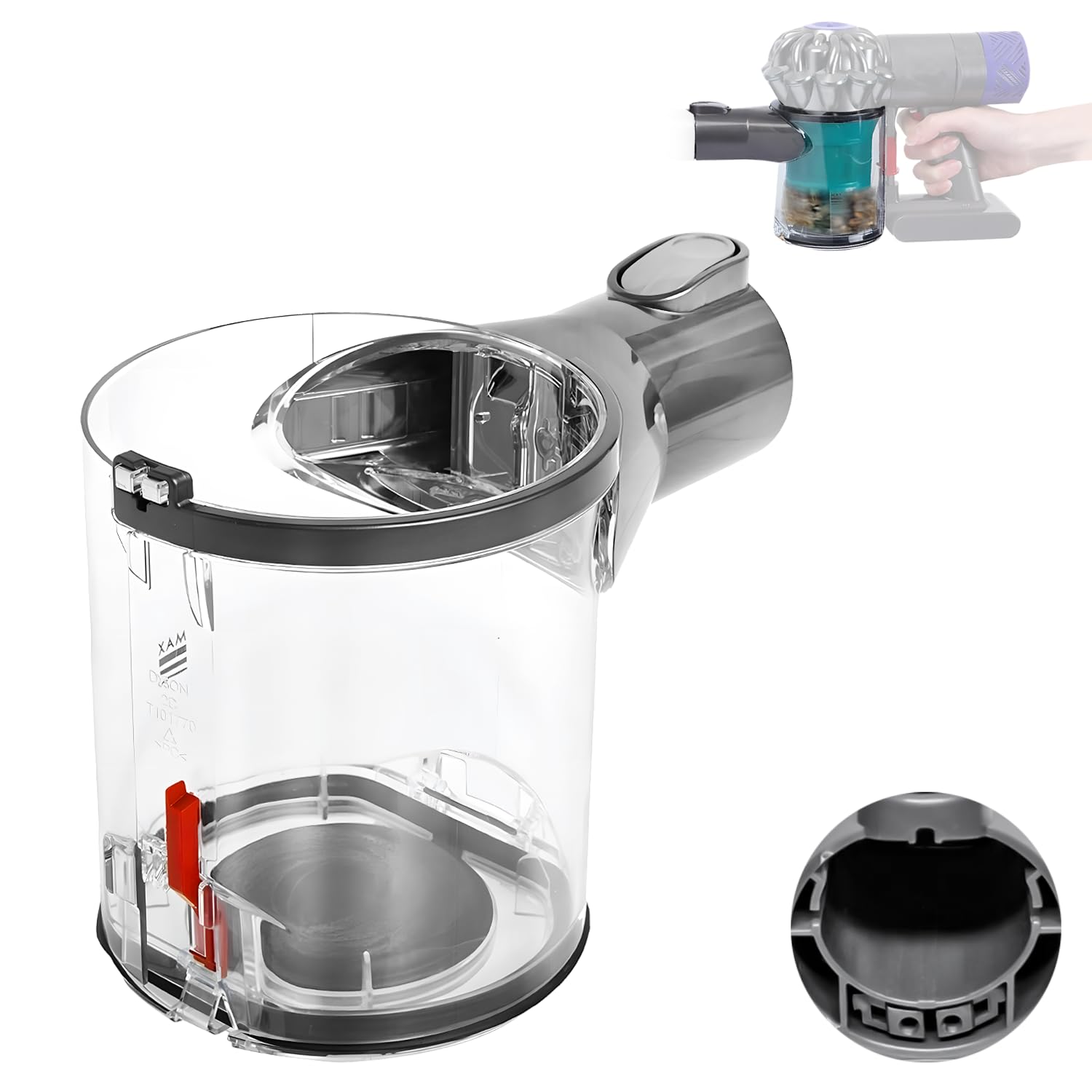 Dyson V6 ile uyumlu toz haznesi, yedek parça, DC58 DC61 DC59 DC62